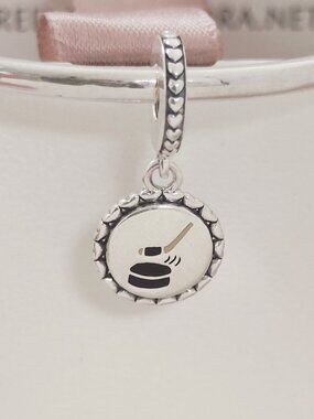 Pandora Hockey Dangle Charm Mixed Enamel S925 Sliver Bracelete Pendant with box